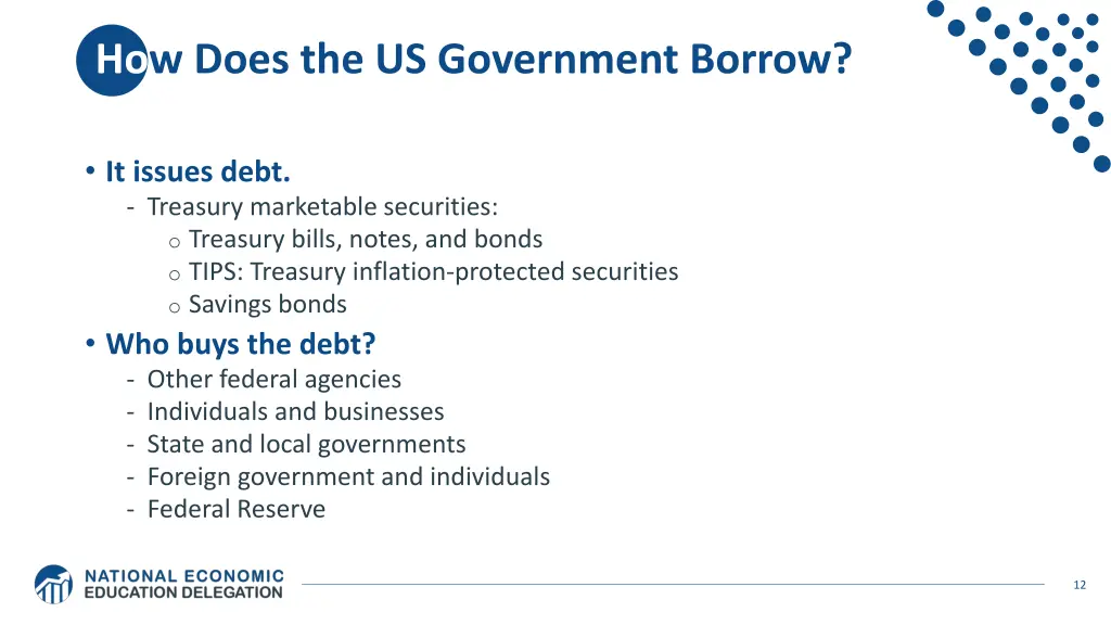 how does the us government borrow