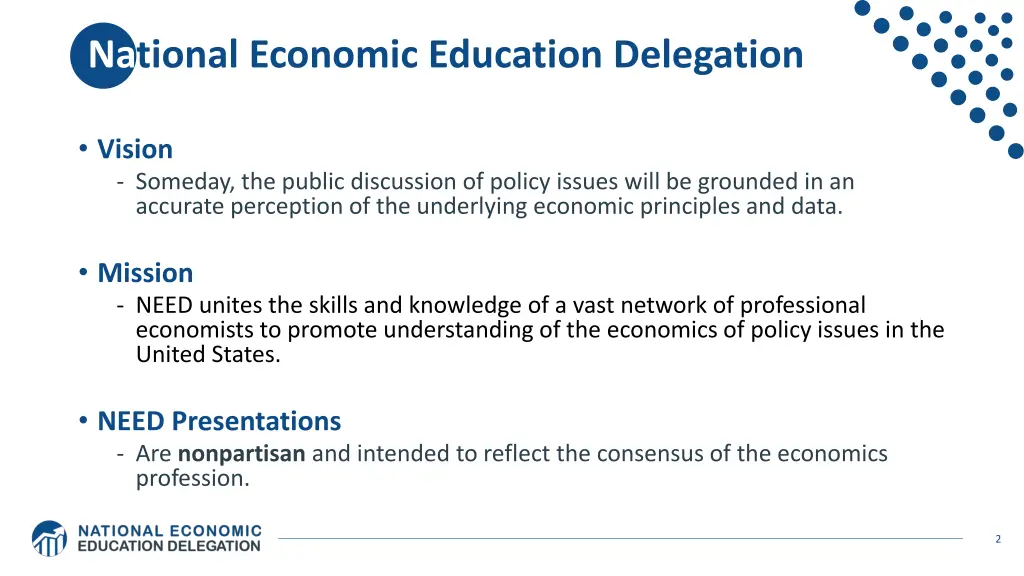 national economic education delegation