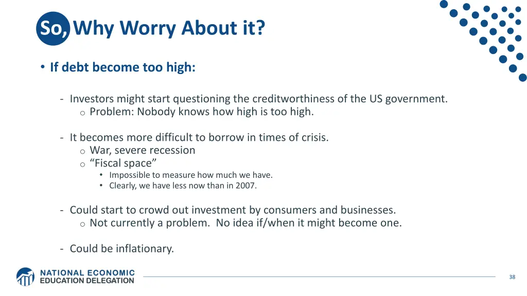 so why worry about it