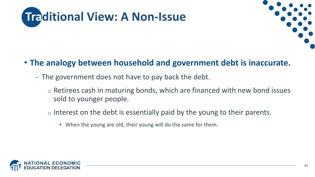 traditional view a non issue