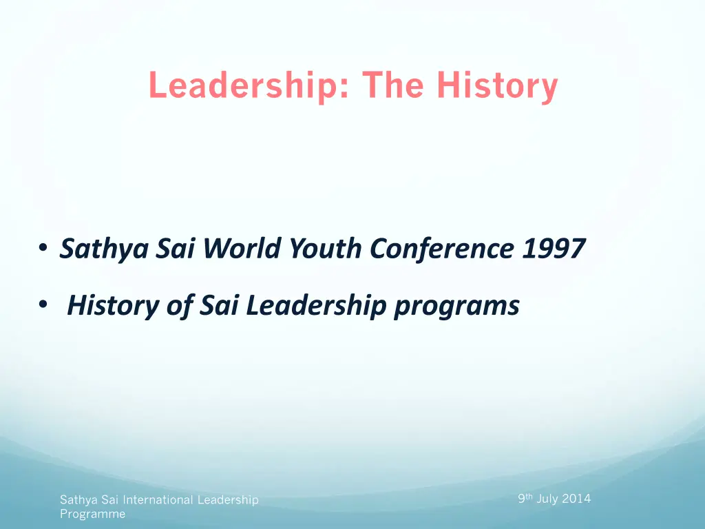 leadership the history