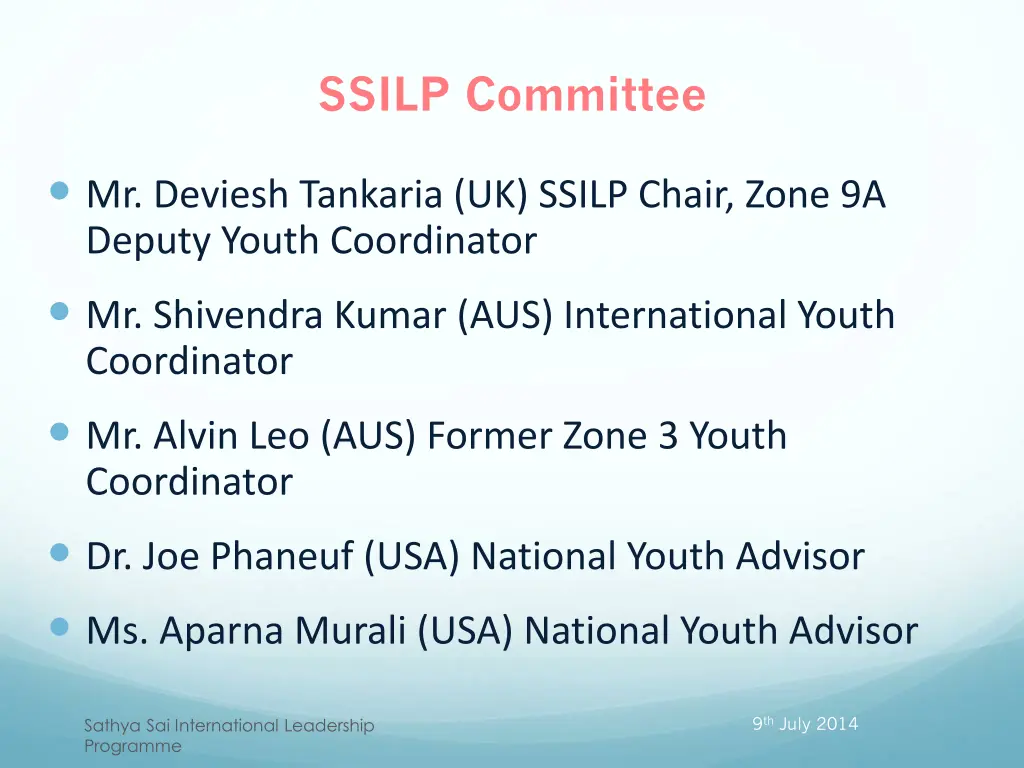 ssilp committee