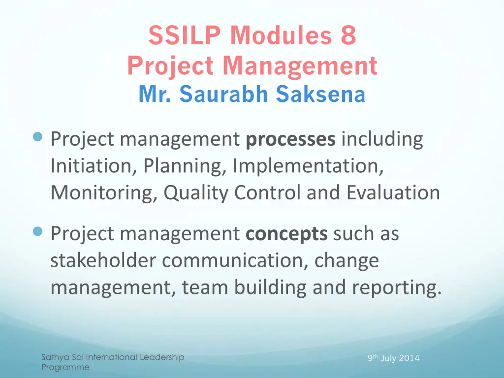 ssilp modules 8 project management mr saurabh