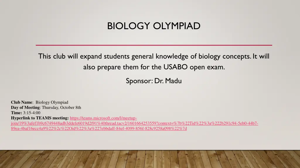 biology olympiad
