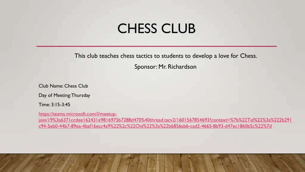 chess club