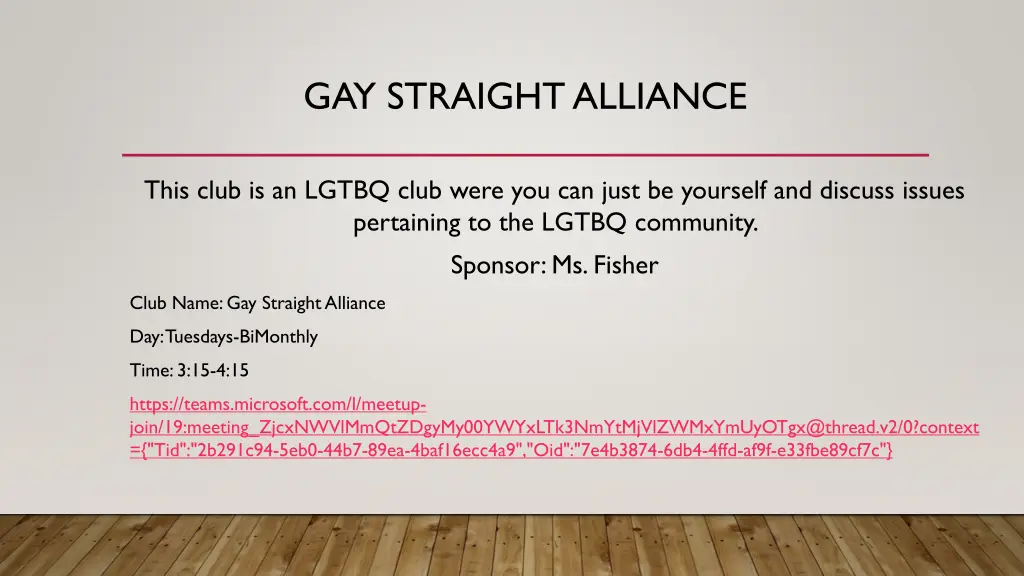 gay straight alliance