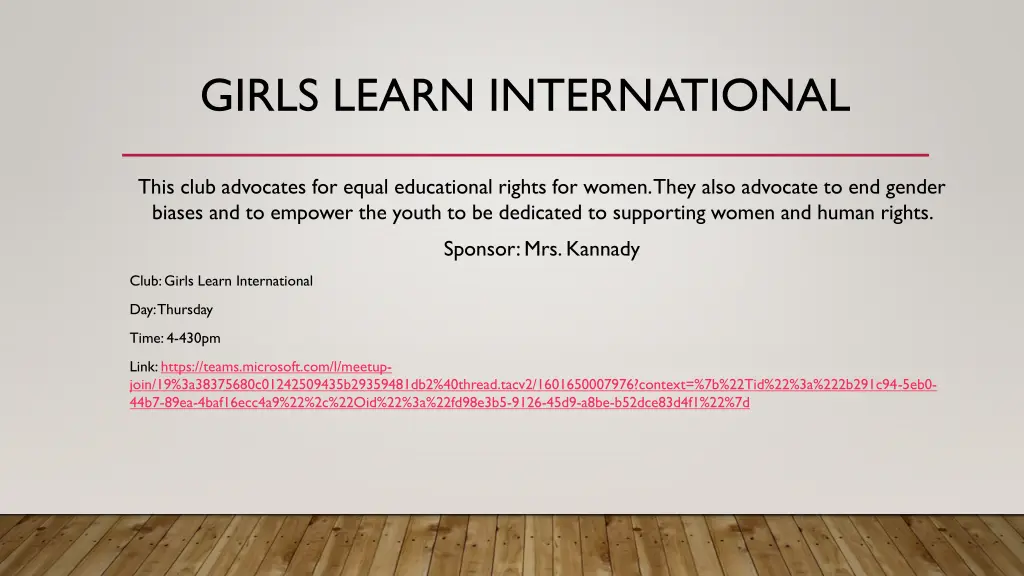 girls learn international