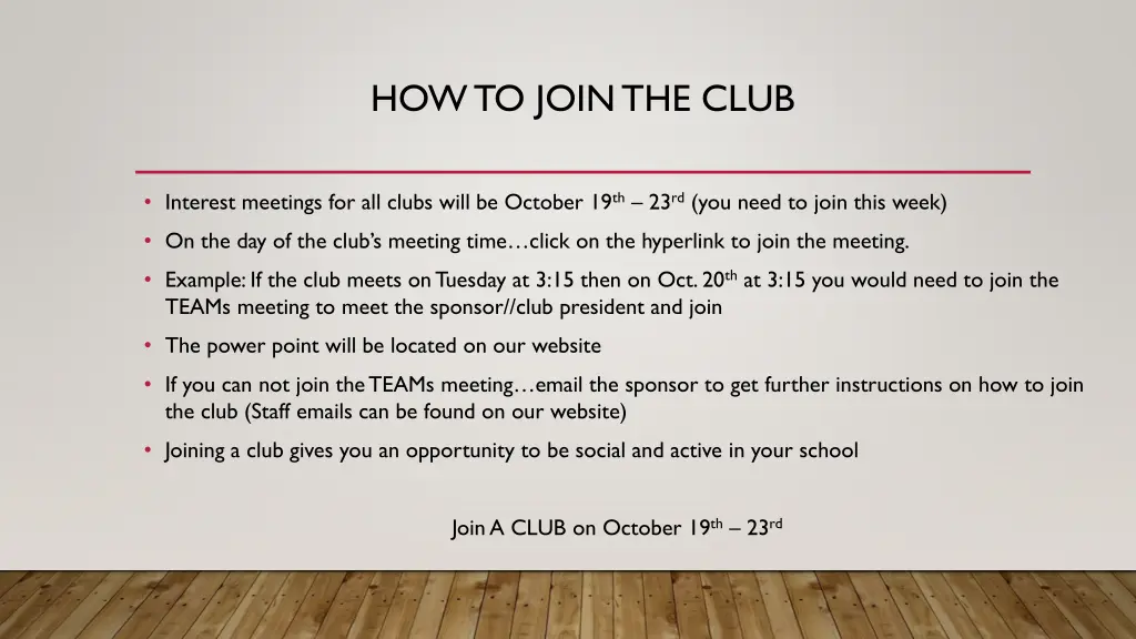 how to join the club