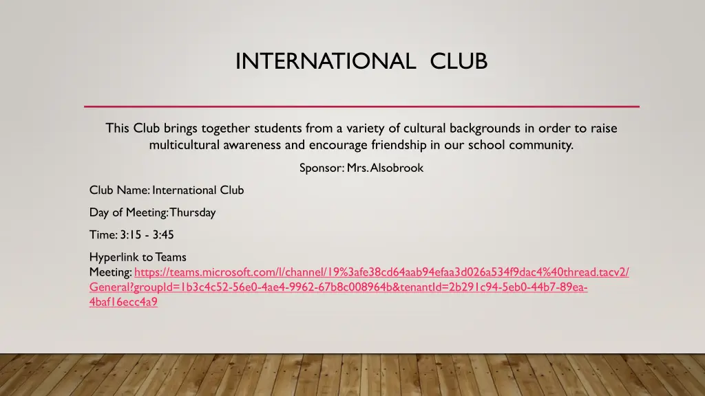international club