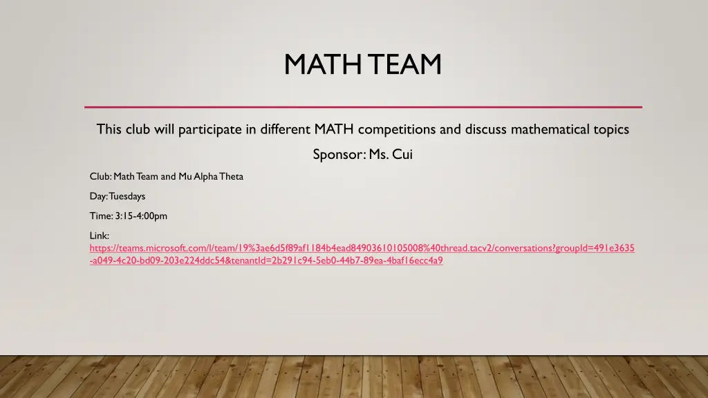 math team