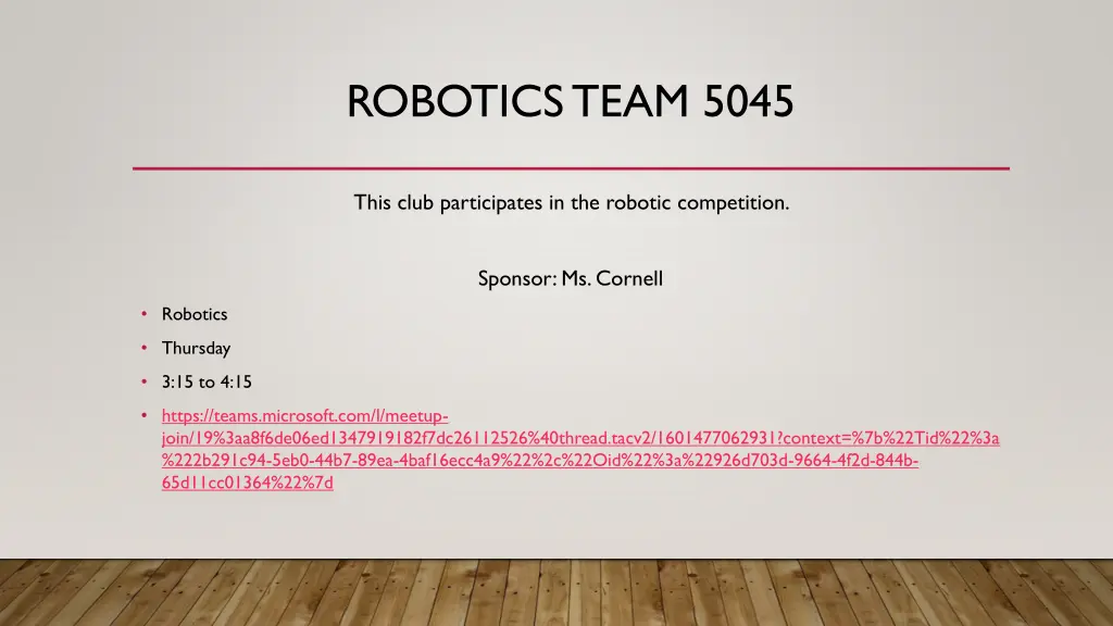 robotics team 5045