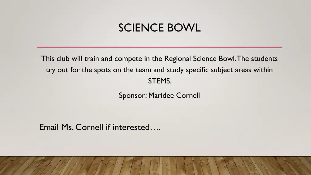 science bowl