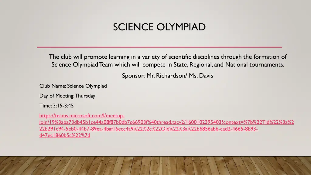 science olympiad