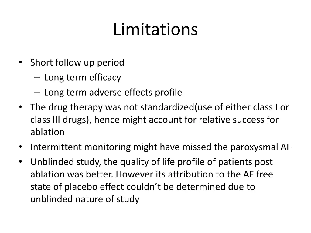 limitations