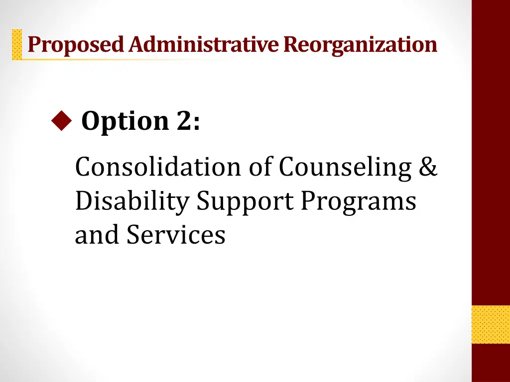 proposed administrative reorganization 1