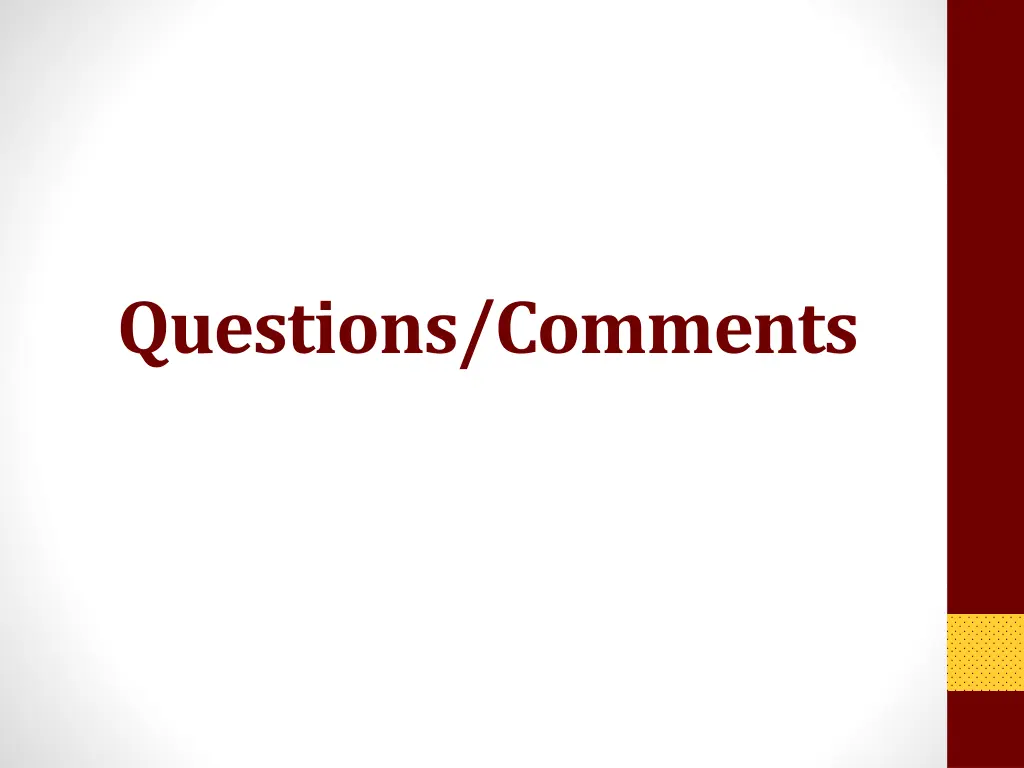questions comments