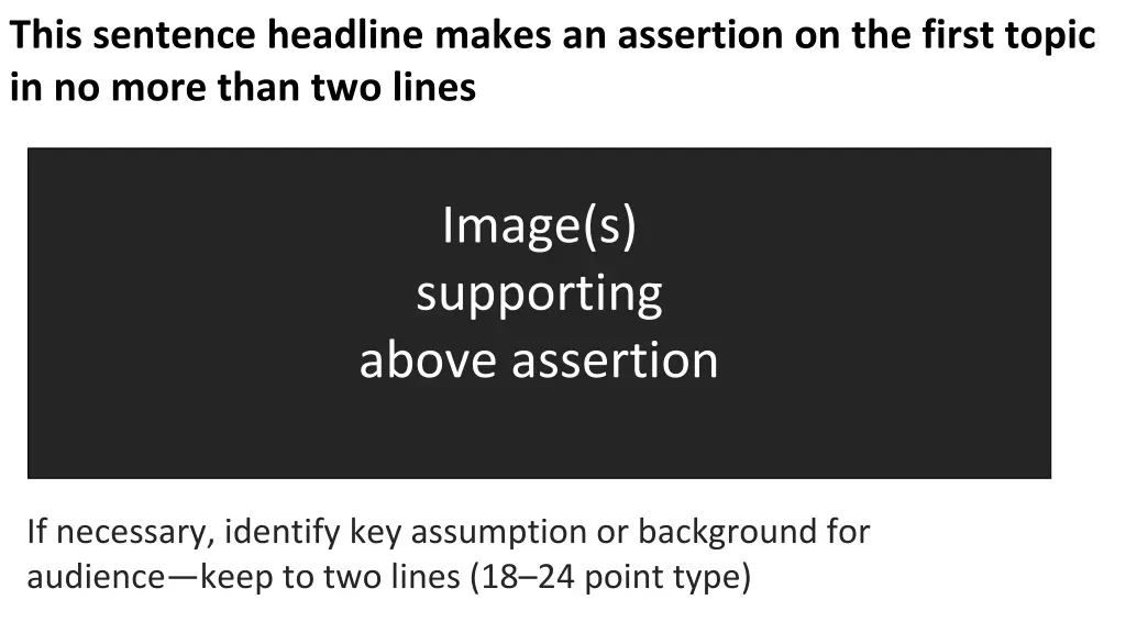 this sentence headline makes an assertion