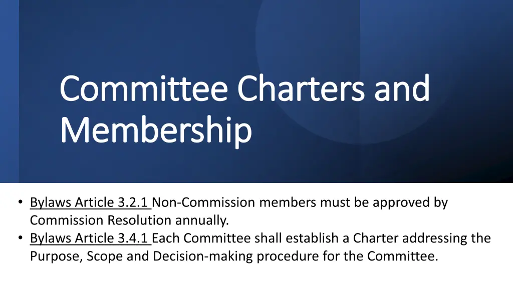 committee charters and committee charters