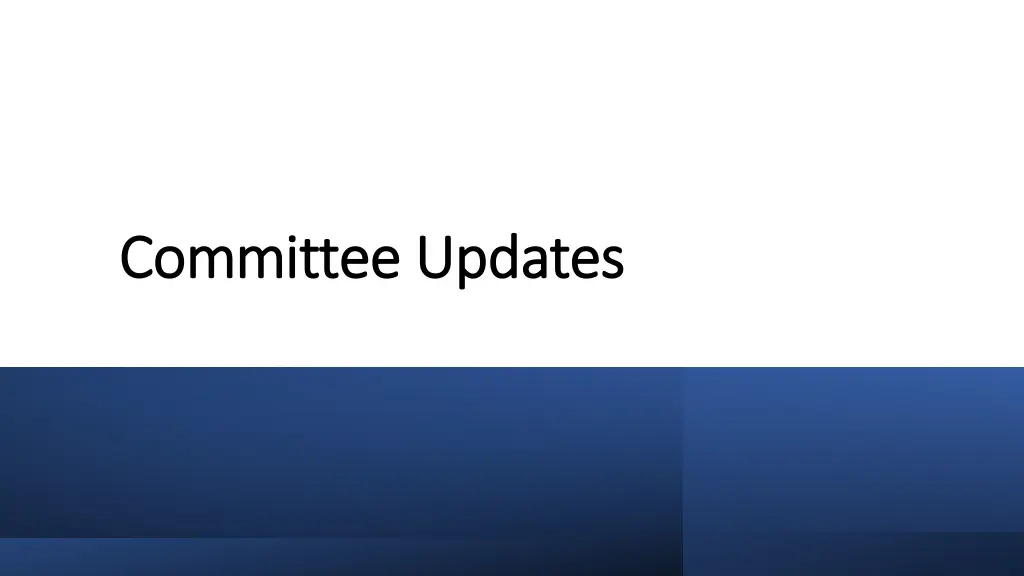 committee updates committee updates