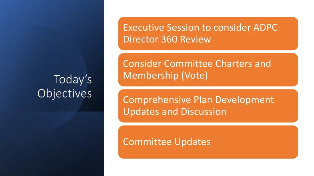 executive session to consider adpc director