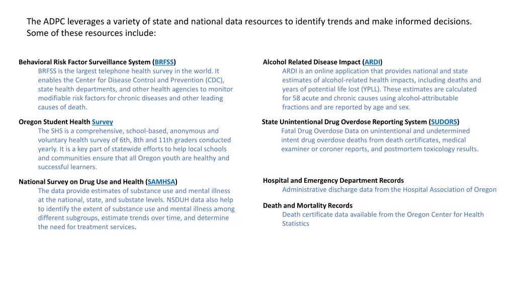 the adpc leverages a variety of state