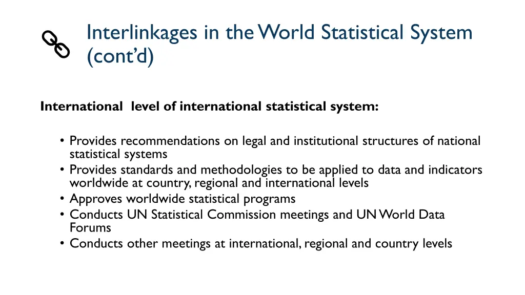 interlinkages in the world statistical system 2