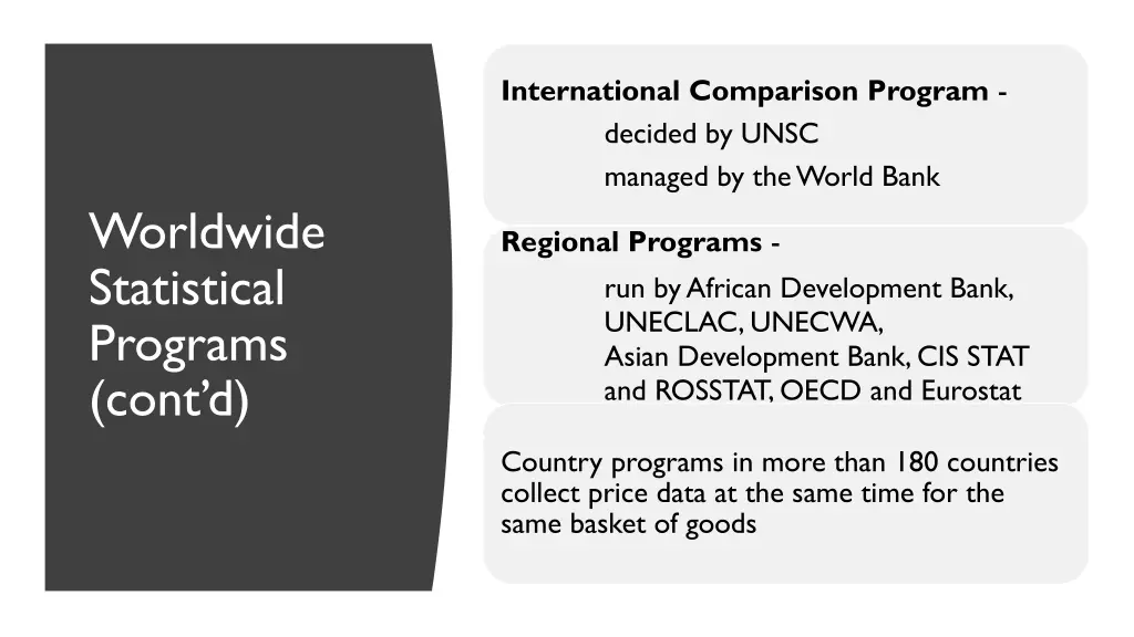 international comparison program decided by unsc