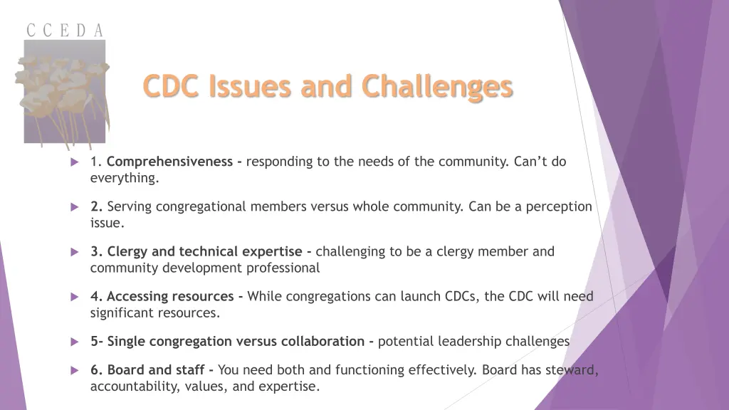 cdc issues and challenges