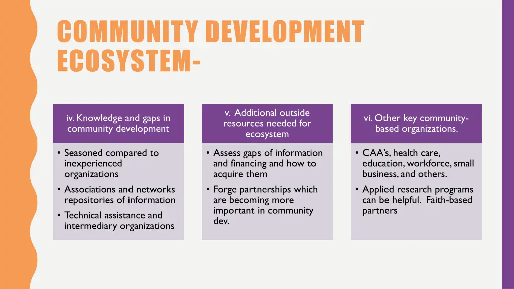community development ecosystem