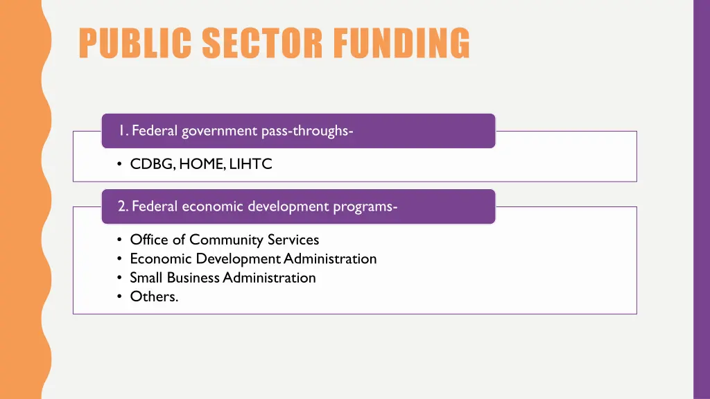 public sector funding