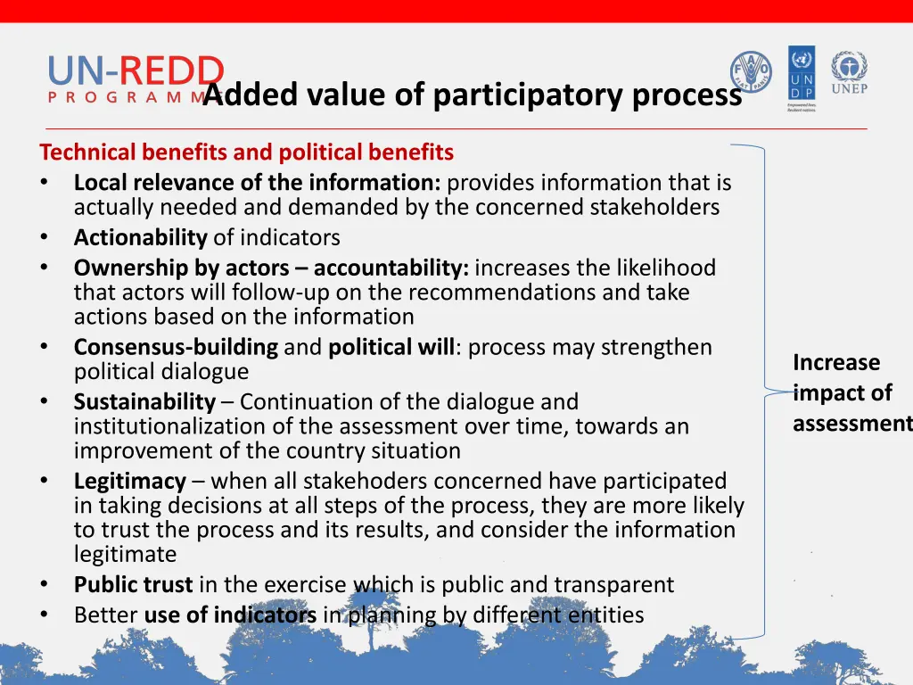 added value of participatory process
