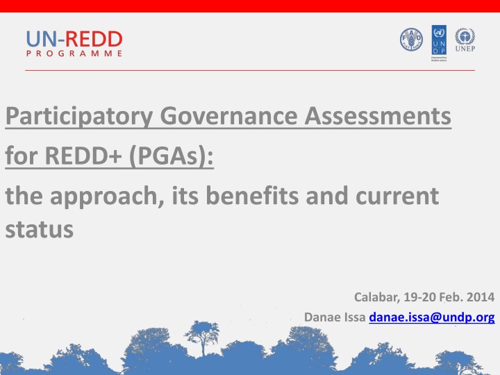 participatory governance assessments for redd