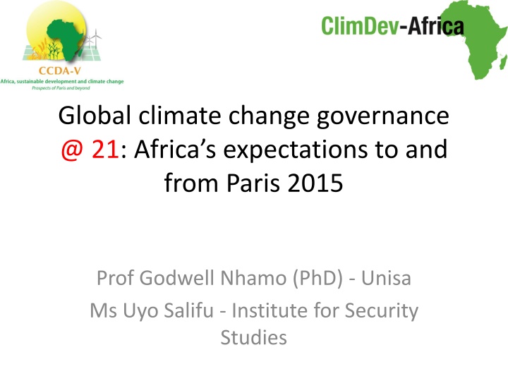 global climate change governance @ 21 africa