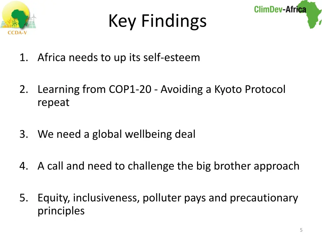 key findings