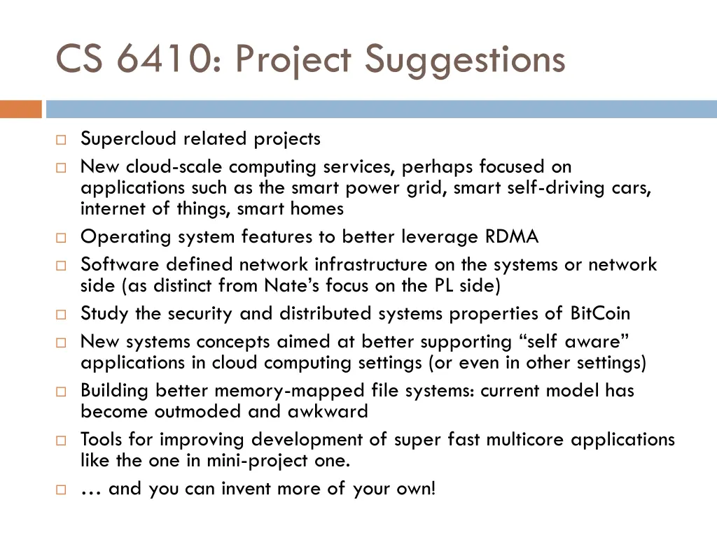 cs 6410 project suggestions