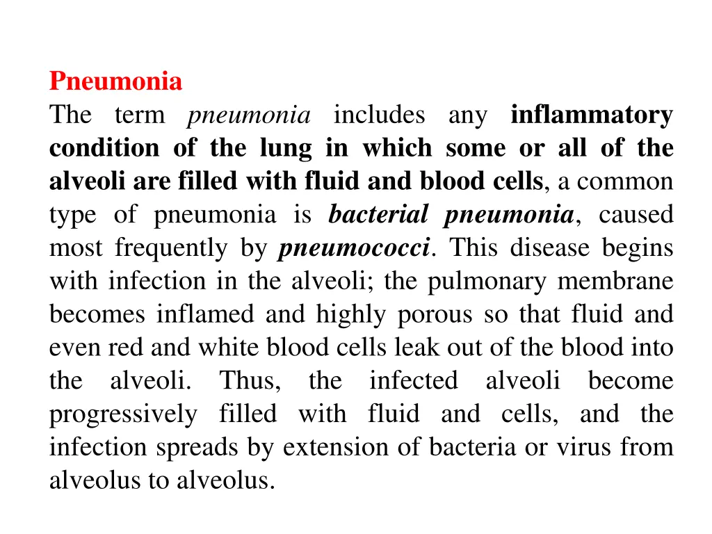 pneumonia the term pneumonia includes