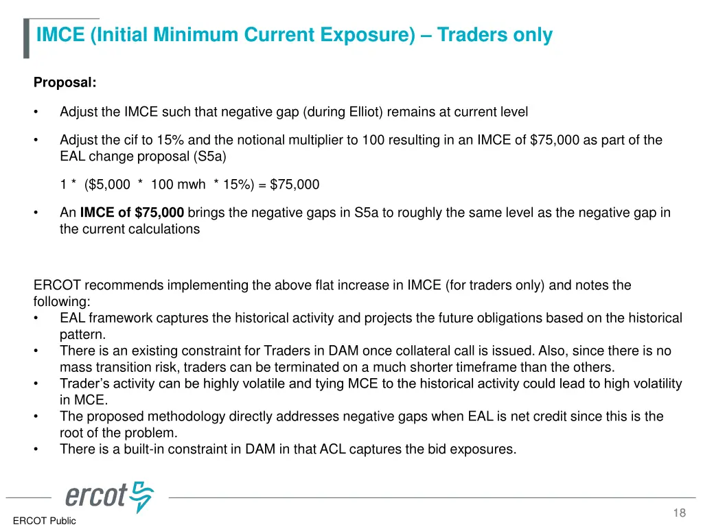 imce initial minimum current exposure traders only 2