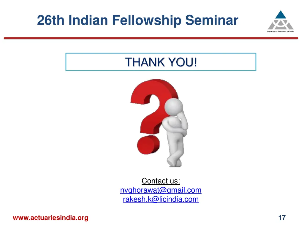 26th indian fellowship seminar