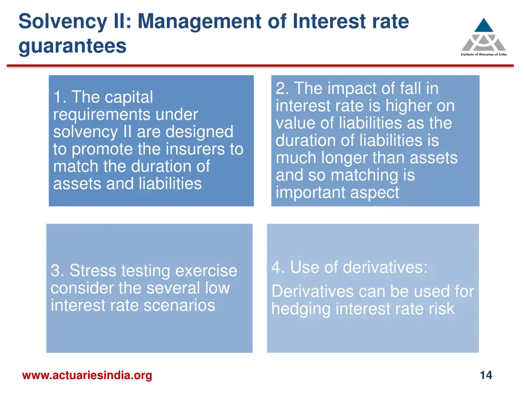 solvency ii management of interest rate guarantees