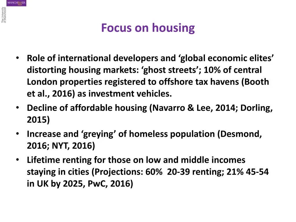 focus on housing