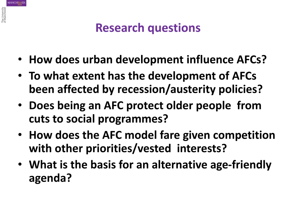 research questions