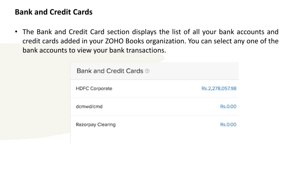 bank and credit cards