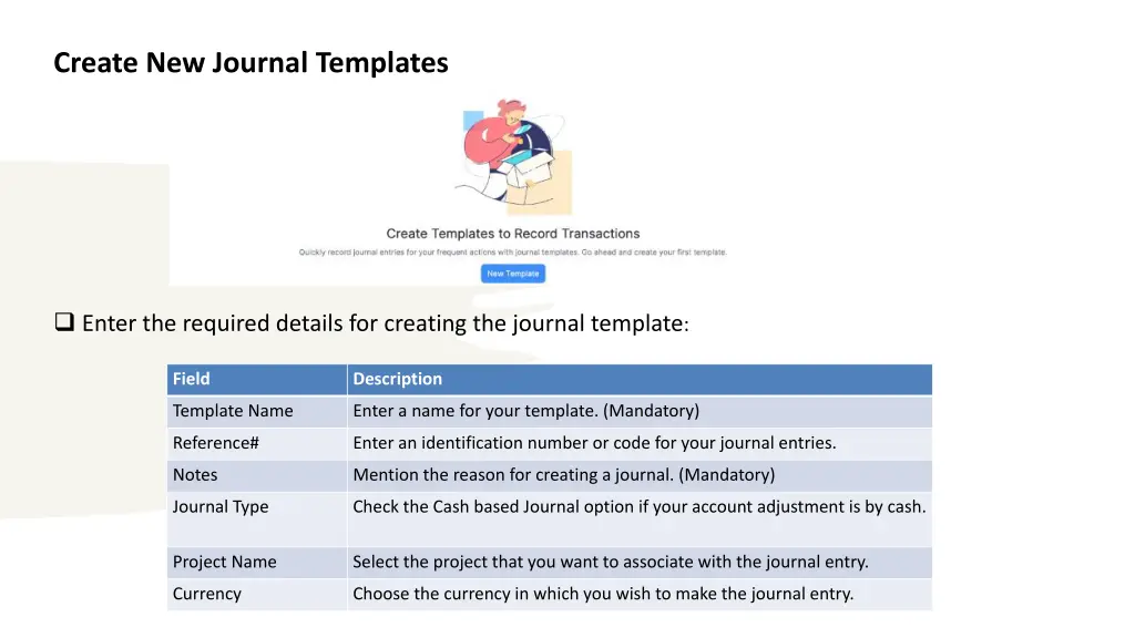 create new journal templates