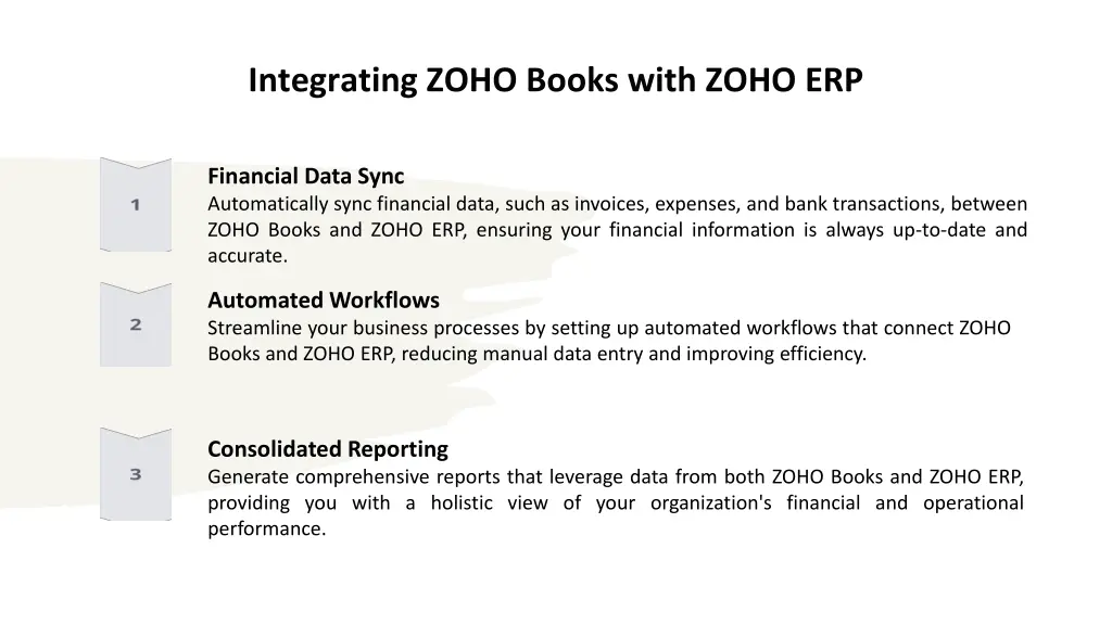 integrating zoho books with zoho erp