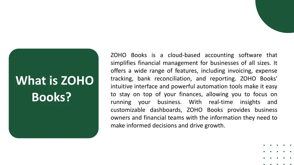 zoho books is a cloud based accounting software