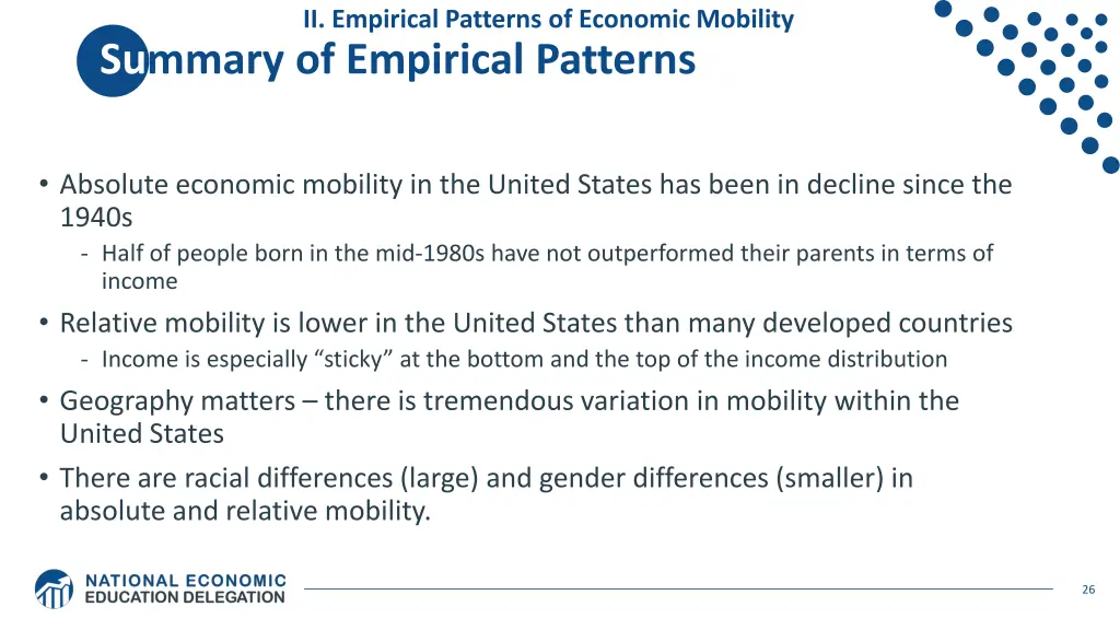 ii empirical patterns of economic mobility 12