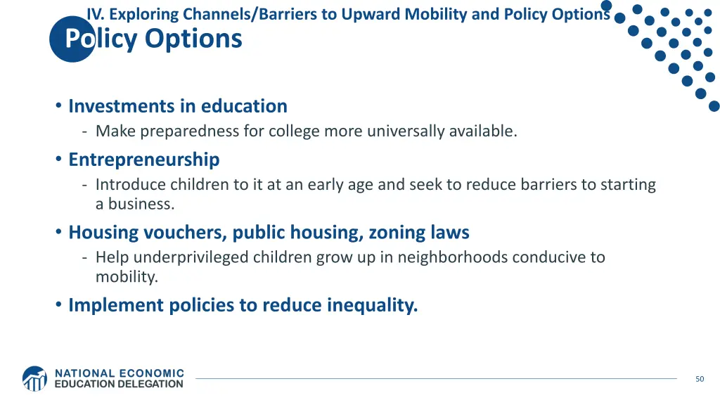 iv exploring channels barriers to upward mobility 12