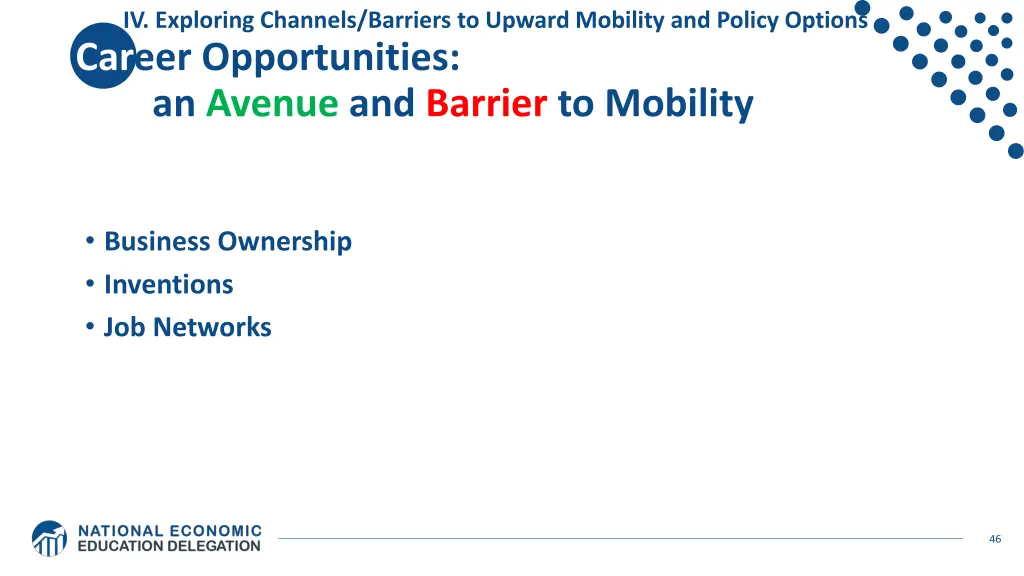 iv exploring channels barriers to upward mobility 8