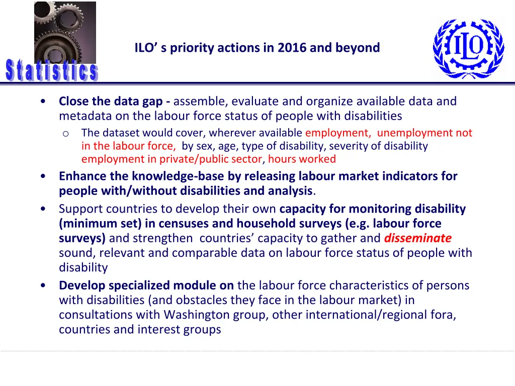 ilo s priority actions in 2016 and beyond