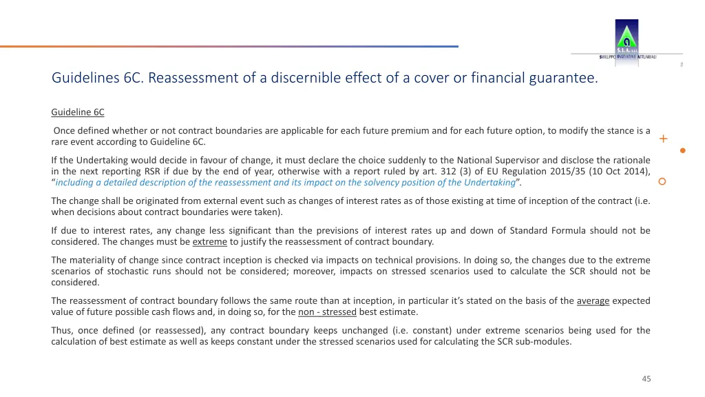 guidelines 6c reassessment of a discernible